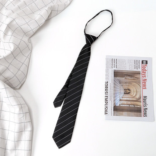 Men's Forsuit Business Zipper Tie Men's Black Professional Free Groom Wedding Easy to Pull Red Korean 8cm