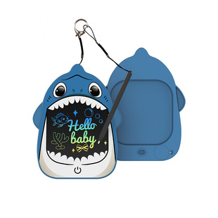 New Pocket Writing Board Cartoon Shark School Bag Pendant LCD Light Energy Drawing Board Graffiti Drawing LCD Writing Board