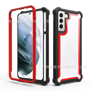 Three-proof space shell mobile phone case for Samsung S21 FE transparent acrylic mobile phone three-proof shell robot