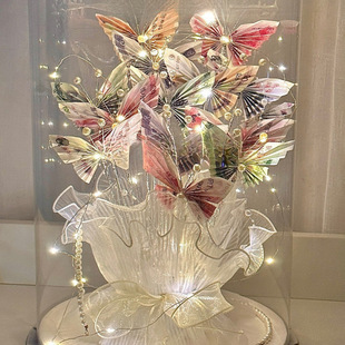 Butterfly Rich Flower Bouquet Gift Box diy Material Bag Handmade Creative Valentine's Day Birthday Gift for Girls