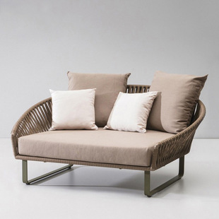 Outdoor Sofa Courtyard Combination Waterproof Sunscreen Hotel Homestay Outdoor Outdoor Balcony Rattan Aluminum Alloy Rattan Sofa