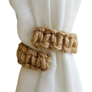 Cross-border Nordic Wind Hemp Rope Curtain Tie Rope Tie Rope Hand-woven Varied Cotton Rope Back Tie