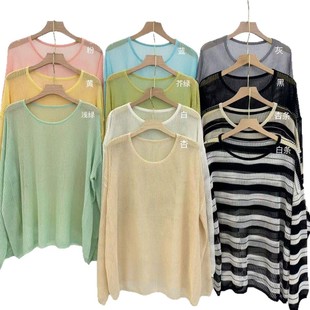 2025 Early Autumn New European Station Long-sleeved Design Sense Hollow Shoulder Soft Waxy Skin-friendly Knitted Sunscreen Air-conditioning Shirt for Women
