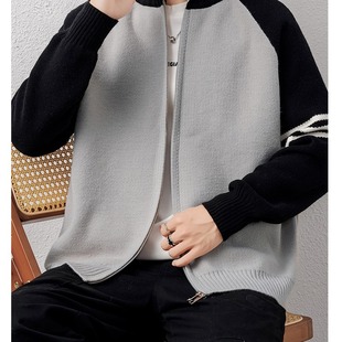 Cross-border Warm Trendy Brand Men's Knitted Zipper Cardigan Jacket Fashion Casual Men's Sweater Autumn Wear