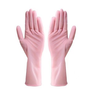 Factory custom 12 inch kitchen household nitrile net red lengthened thick disposable gloves dingqing dishwashing gloves