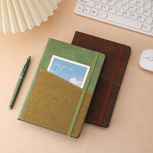 Cross-border strap notebook business office custom meeting record book elastic band notepad printable logo wholesale