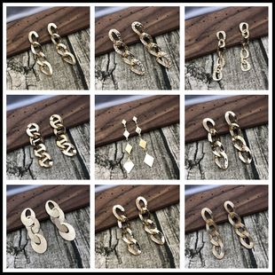 Oval string earrings fashion cool earrings female personality travel wedding jewelry European and American cross-border supply
