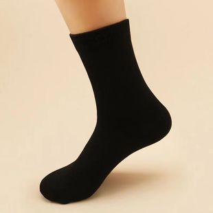 Hot Selling Cotton Socks for Men and Women, Autumn and Winter All-Season Socks, Men's Mid-Length Durable and Wear-Resistant Thick Warm Socks for Street Stalls
