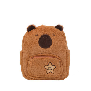 Capabala plush capybara backpack cute student all-match Plush Bag ins soft girl storage small backpack