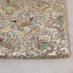 FS031 Dragon Pattern of Cow Head Imitation Song Brocade Jacquard Brocade Clothing Fabric National Style Cheongsam Vest Jacket Fabric