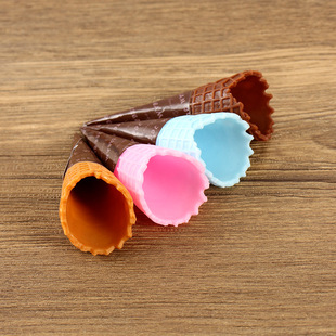 Simulation DIY Ice Cream Cone Miniature Food Toy Crisp Cone Ultra-light Clay Play House Toy Food Toy Accessories Model