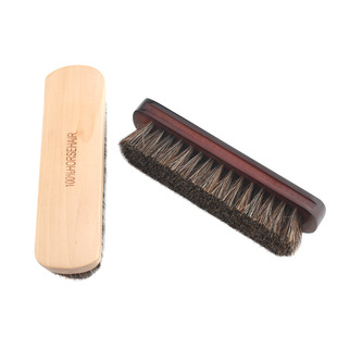 Horsehair brush solid wood large brush shoe brush cleaning dust hand DIY leather leather art 4840