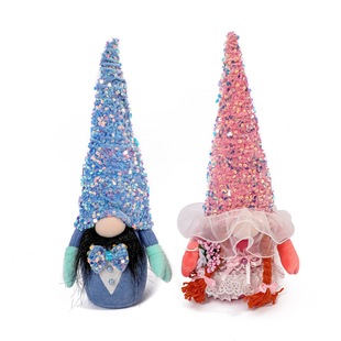 Cross-border new wedding faceless doll cute doll Rudolf doll decoration home window decoration decoration