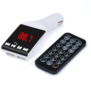 Car Bluetooth MP3 card U disk FM transmitter hands-free with remote control Modulator cross-border HOT