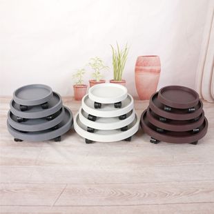 Cross-Border Portable Flower Pot Bottom Tray with Wheels, Floor-Standing Universal Wheel Flower Pot Tray, Mobile Base, Thickeneded Flower Pot Tray