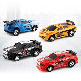 Cross-border can remote control car four-way wireless racing with roadblock coke can car mini children's can car
