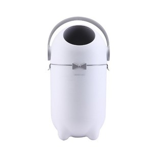 Household Diaper Trash Bin Large Capacity Round Bucket Silent Opening and Cclosing Toilet Artificial Mechanics Handle Trash Bucket
