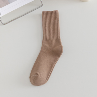 Spring and summer high-top solid color pile socks high elastic elastic wide stripe men's and women's student sports trendy sports socks