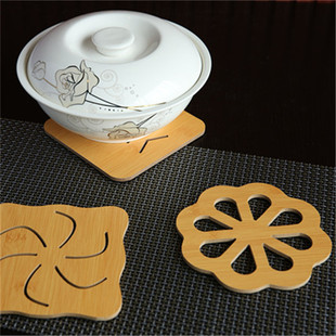 Wooden Placemat Heat Insulation Mat Creative Dining Table Mat Plate Mat Household Anti-scalding Mat Pot Mat Sand Pot Mat Bowl Mat