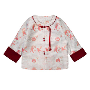 Girls' Fishtail Skirt suit Spring and Autumn Baby's National Style Hanfu Children's Immediately Rich Wave Vest Skirt