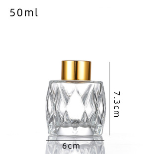 Wholesale 100ml glass aromatherapy bottle 50ml crystal white aromatherapy Roman glass bottle with lid aromatherapy bottle