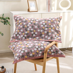 Pillow towel cotton gauze adult pillow headscarf factory wholesale student couple household cotton multi-layer pillow cover towel