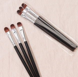 Beginner makeup 3-piece eye shadow brush makeup brush set brush tool fiber brush separate packaging eye shadow brush