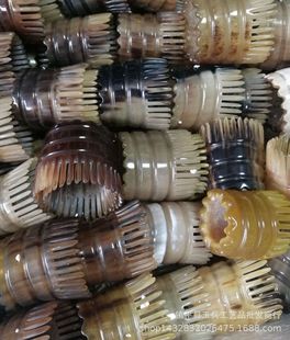 Yak horn shampoo comb head massage multifunctional comb cylinder comb hair treatment comb horn comb wholesale