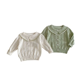Baby's Sunscreen Clothing Super Foreign Air Cute Baby's Knitwear Jacket Summer Thin Girl's Small Outer Air Conditioning Cardigan