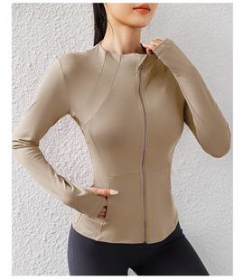 Lulu Same Professional Yoga Sports Jacket Women's Zipper Cardigan Tight Running Gym Jacket Women's Yoga Clothes