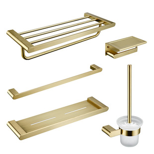 Gold 304 Stainless Steel Towel Rack Towel Rack Toilet Towel Bar Bathroom Storage Rack Bathroom Hardware Accessories