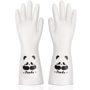 Shuyi Dishwashing Gloves Pvc Printed Flying Elephant Panda Durable Rubber Waterproof Home Kitchen Housework Cleaning Laundry