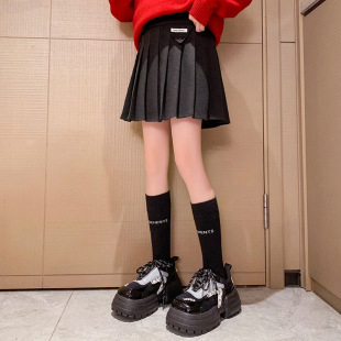 JK Style Girl's Autumn and Winter Stylish Pleated Skirt Thickened Skirt 2022 Children's Clothing Girl's A- Line Skirt Skirt Children's Skirt