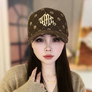 Korean Style Trendy Brand Classic Embroidered Hard Top Baseball Cap Women's Autumn and Winter Vintage All-match Face Showing Small Sun Protection Cap