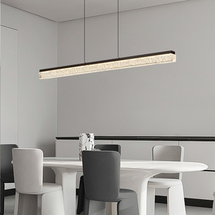 Restaurant Chandelier Italian Style Minimalist New Bar Counter Island Table Main Lamp High-end Light Luxury Eye Protection Dining Table One-word Long Lamps