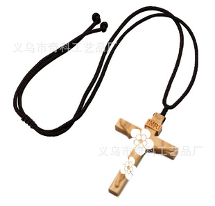 Olive Wood Red Sandalwood Black Ebony Wood Pendant 6cm Bitter Image with Lanyard Pendant Intaglio Camino Necklace