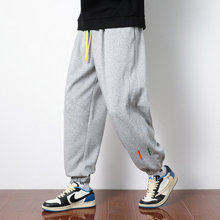 JYF-G63 men's plus fertilizer to increase Autumn Tide brand 300kg loose wide leg toe men's sports break