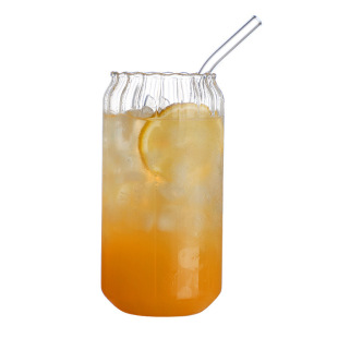 High Borosilicate Glass Coke Water Cup Household Water Cup Cold Extract Coffee Cup Fruit Juice Cup Cold Drink Fruit Tea Cup