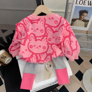 Girls' Autumn Wear suit 2024 New Style Fashionable Children's Wear Autumn Children's Female Baby's Wear Two-Piece Set Spring and Autumn