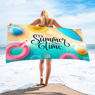 Factory direct supply double-sided velvet bath towel beach towel pad large bath towel square beach towel Super fiber towel tree