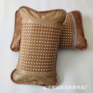 Summer mat Pillow summer pillow ten yuan five yuan model stall running rivers and lakes white rattan bamboo leaf pillow pillow migrant workers pillow