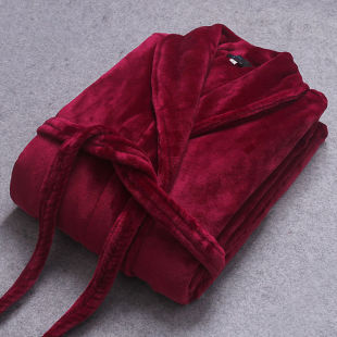 Autumn and Winter Hot New Thickened Long Flannel Nightgown Coral Fleece Warm Pajamas Couple plus size Men and Women Home