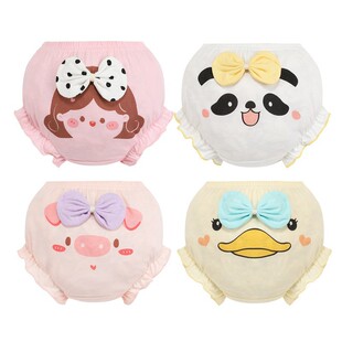 Girl's Underwear Cotton Children's Triangle Bow Bread Pants Shorts Little Girl's Cotton 100 Shorts Baby Girl's Shorts