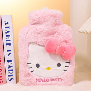 Sanrio Hot Water Bag Water Filling Hot Water Bag Stereo Plush Cloth Water Filling Warm Handbag Large Capacity Warm Water Bag for Women