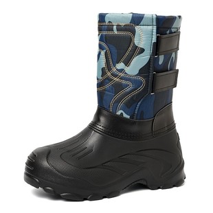 Foreign trade new winter fleece-lined thickened cotton shoes cross-border snow boots men's waterproof thickened warm cold-proof fishing shoes