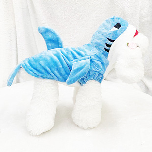 Small milk dog autumn and winter wholesale pet clothes three-dimensional shark funny cat Halloween transformation dog clothes
