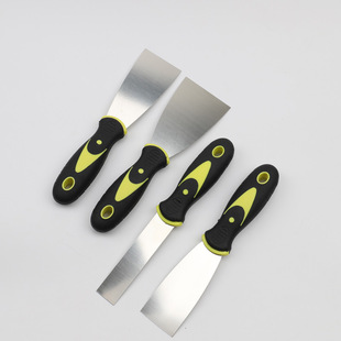 Factory Direct Supply of Two-color Handle Stainless Steel Putty Knife Plastic Handle Shovel Decoration Wall Batch Cleaning Knife