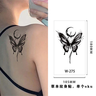 Cross-border exclusive factory direct herbal tattoo stickers waterproof sweat-proof semi-permanent arm calf juice tattoo stickers