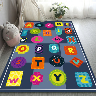 Cartoon flying chess carpet digital game mat thickened children's large baby crawling mat living room coffee table carpet
