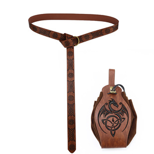 Medieval Pouch Halloween Celtic Carnival Vintage Knight Belt COSPLAY Costume Props Accessories